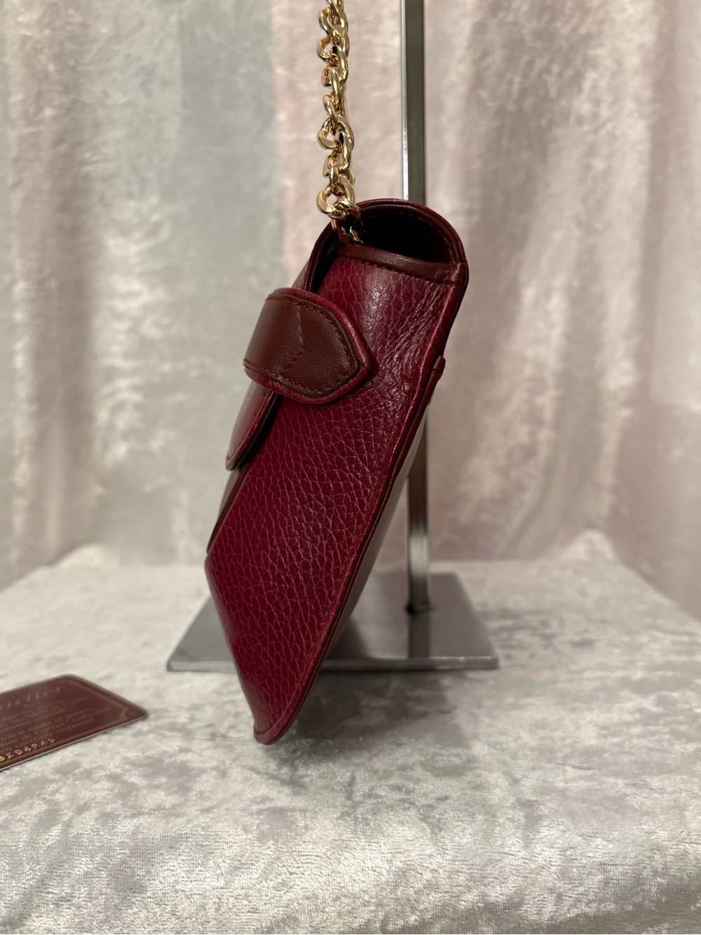 Cartier Must de Cartier Vintage Pebbled Leather Clutch Bordeaux COA - Picture 5 of 8